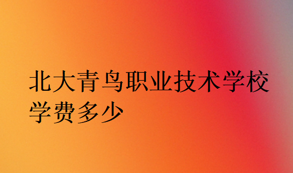 北大青鳥職業技術學院學費多少